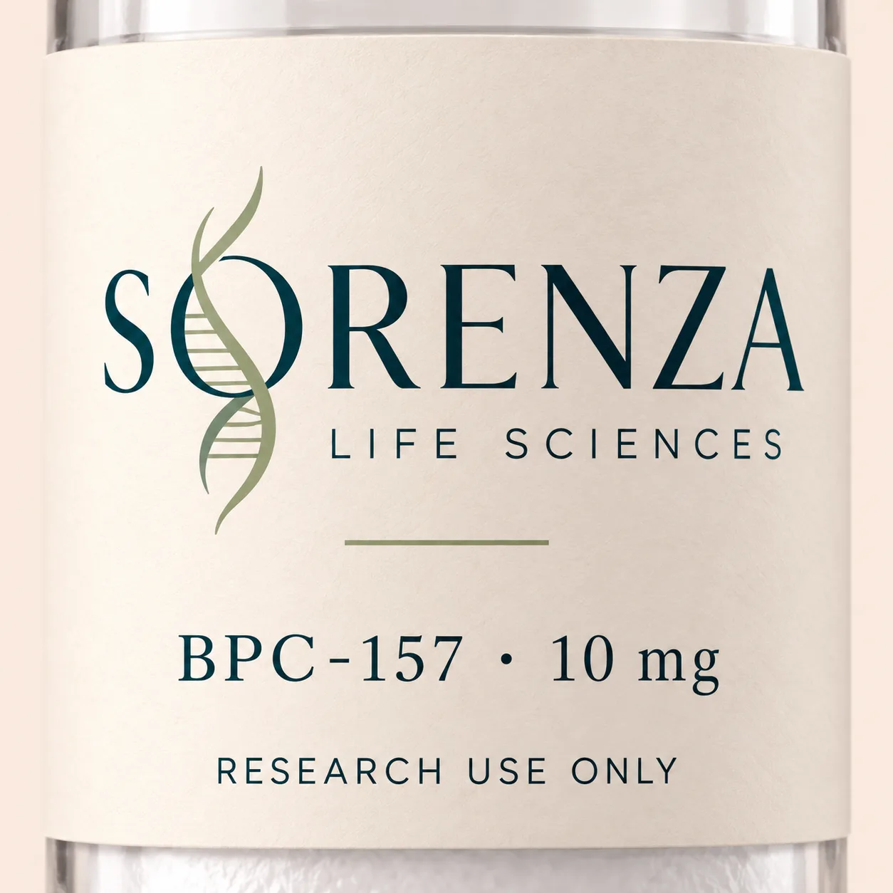 Label macro — the pressed seal, batch type and paper grain up close